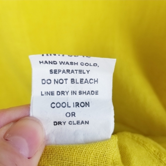 Francesca Bettini Italian Yellow Linen Top NWT size Small - Picture 10 of 11